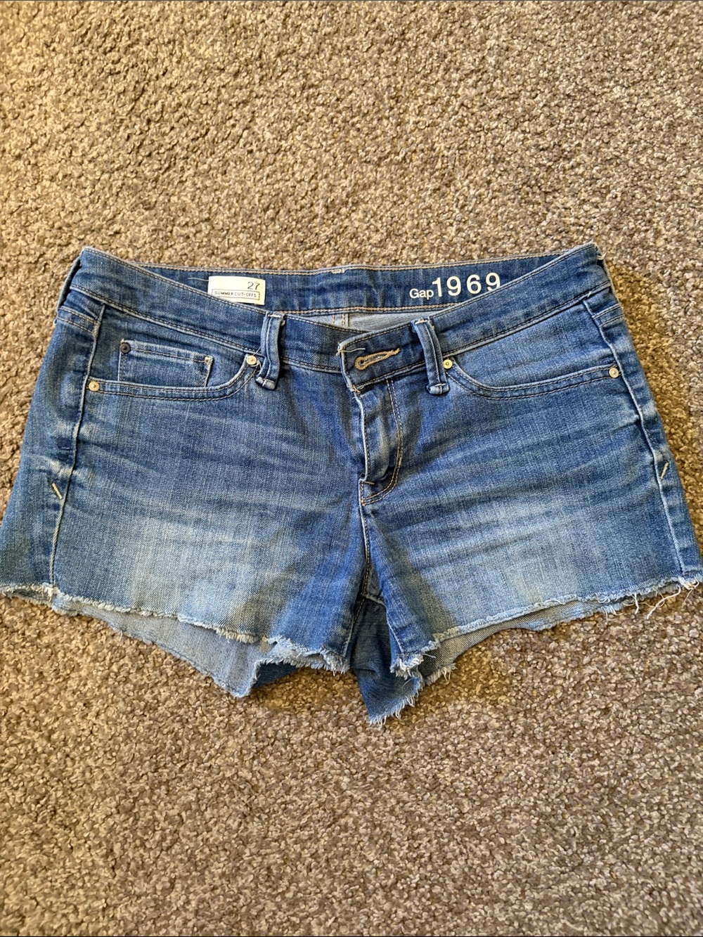 Vintage GAP 1969 Women's Blue Denim Cutoff Shorts